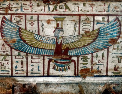 The Goddess Isis, Detail of the Sarcophagus of Pa-di-Khonsu, Civic Egyptian Collection, Sforzesco Castle by Unknown